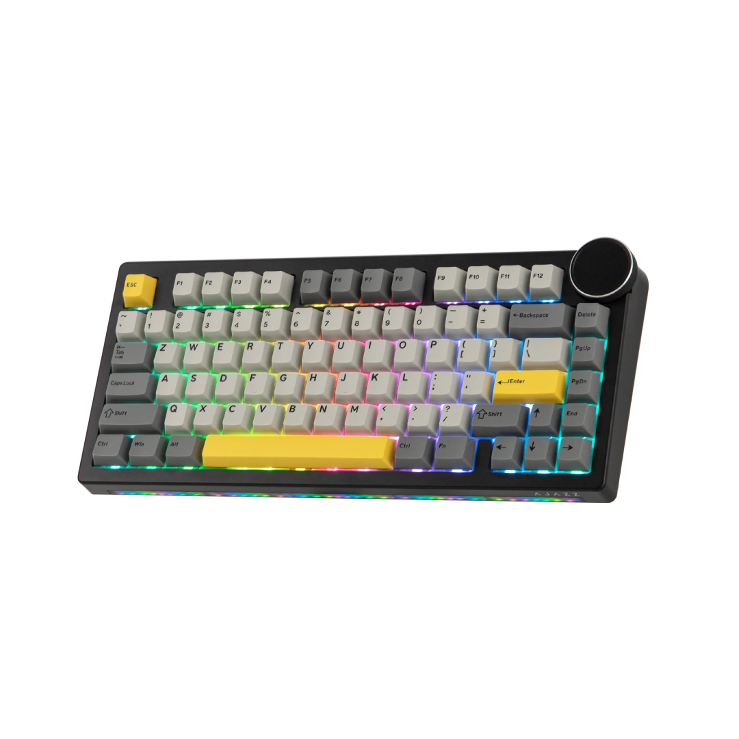 Ajazz AK820 V2 Linear Coconut Flake Black Gray Yellow (with RGB Backlighting)