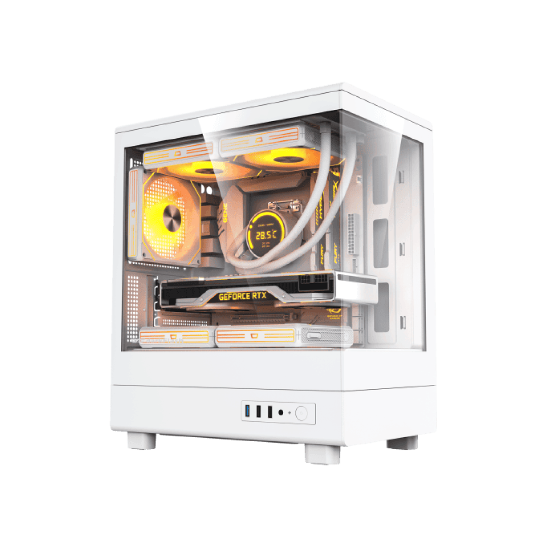 DarkFlash DB330M White Gaming PC Case 1