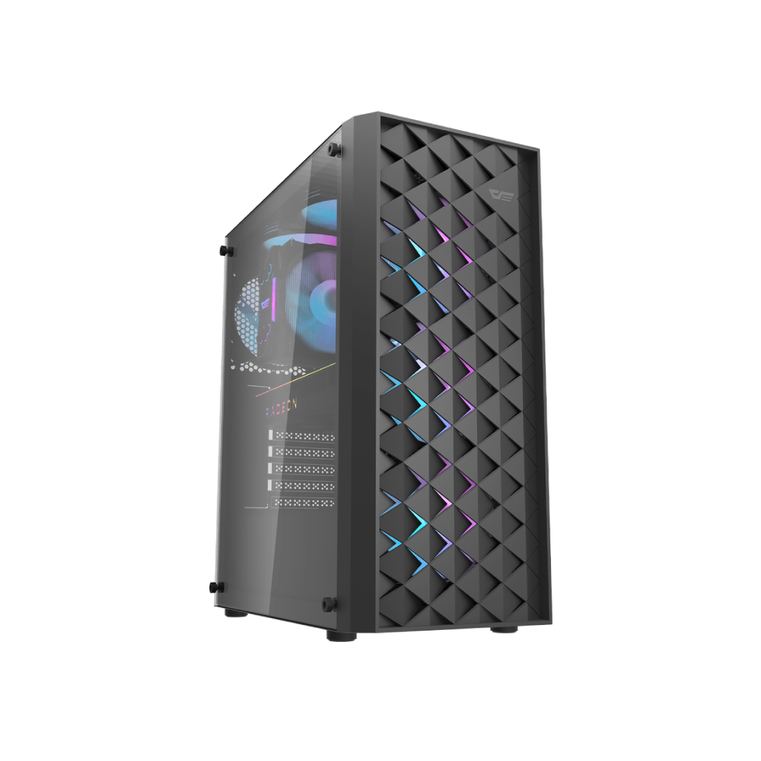 DarkFlash DK351 Black Mid-Tower Gaming PC Case 1