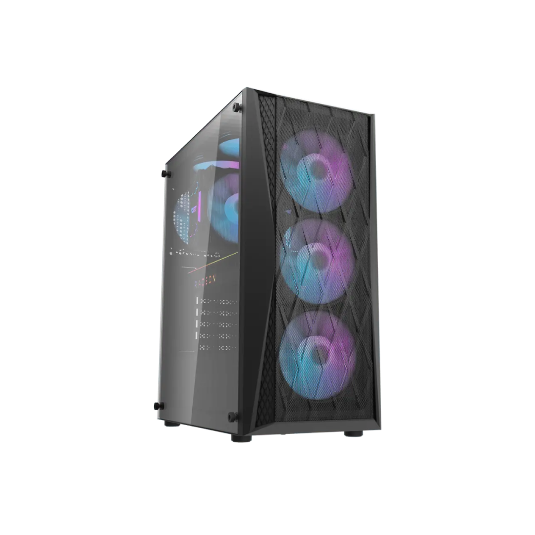 DarkFlash DK352 Black Mid-Tower Gaming PC Case 1