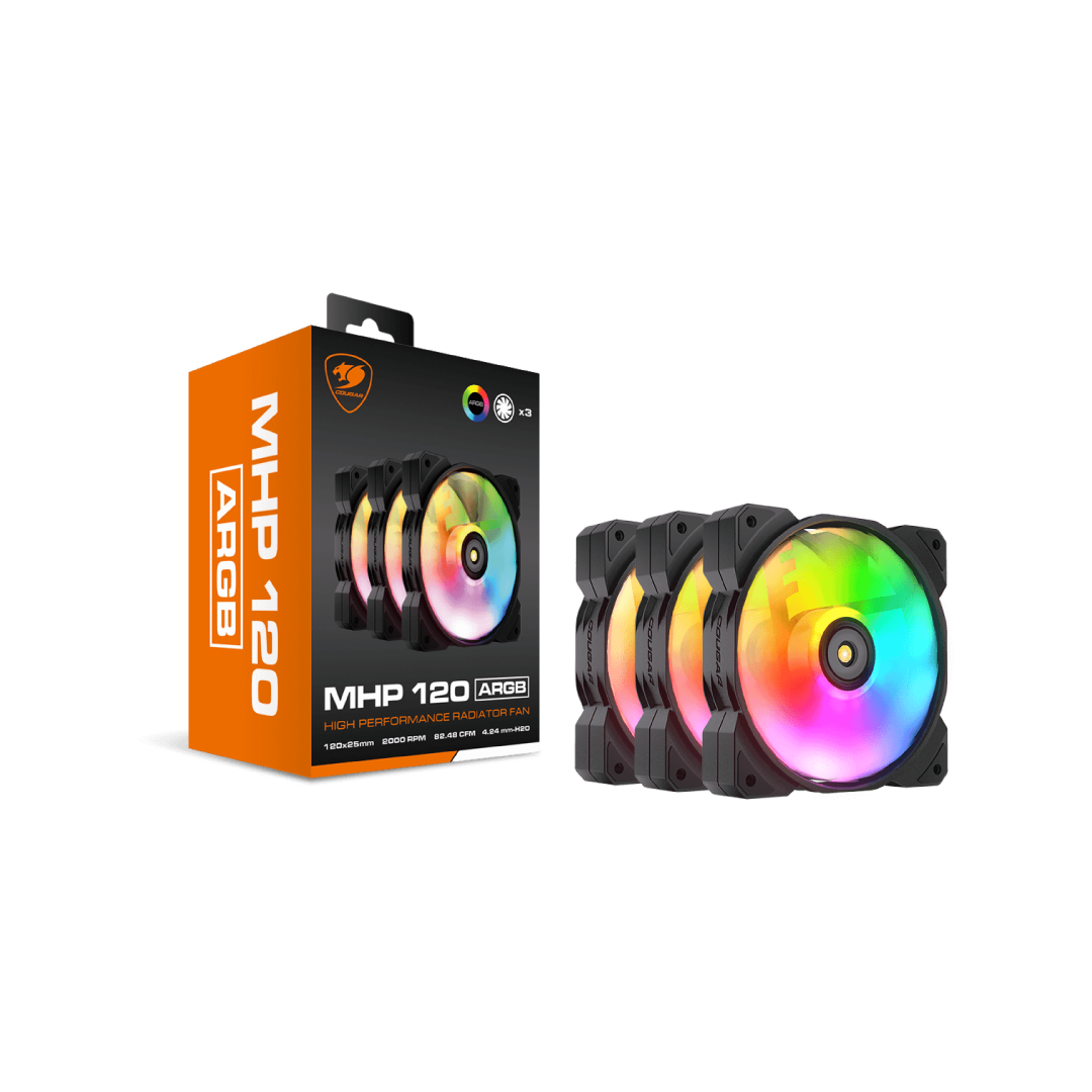 Cougar MHP 120 ARGB Black – RGB PWM Cooling Fan 1