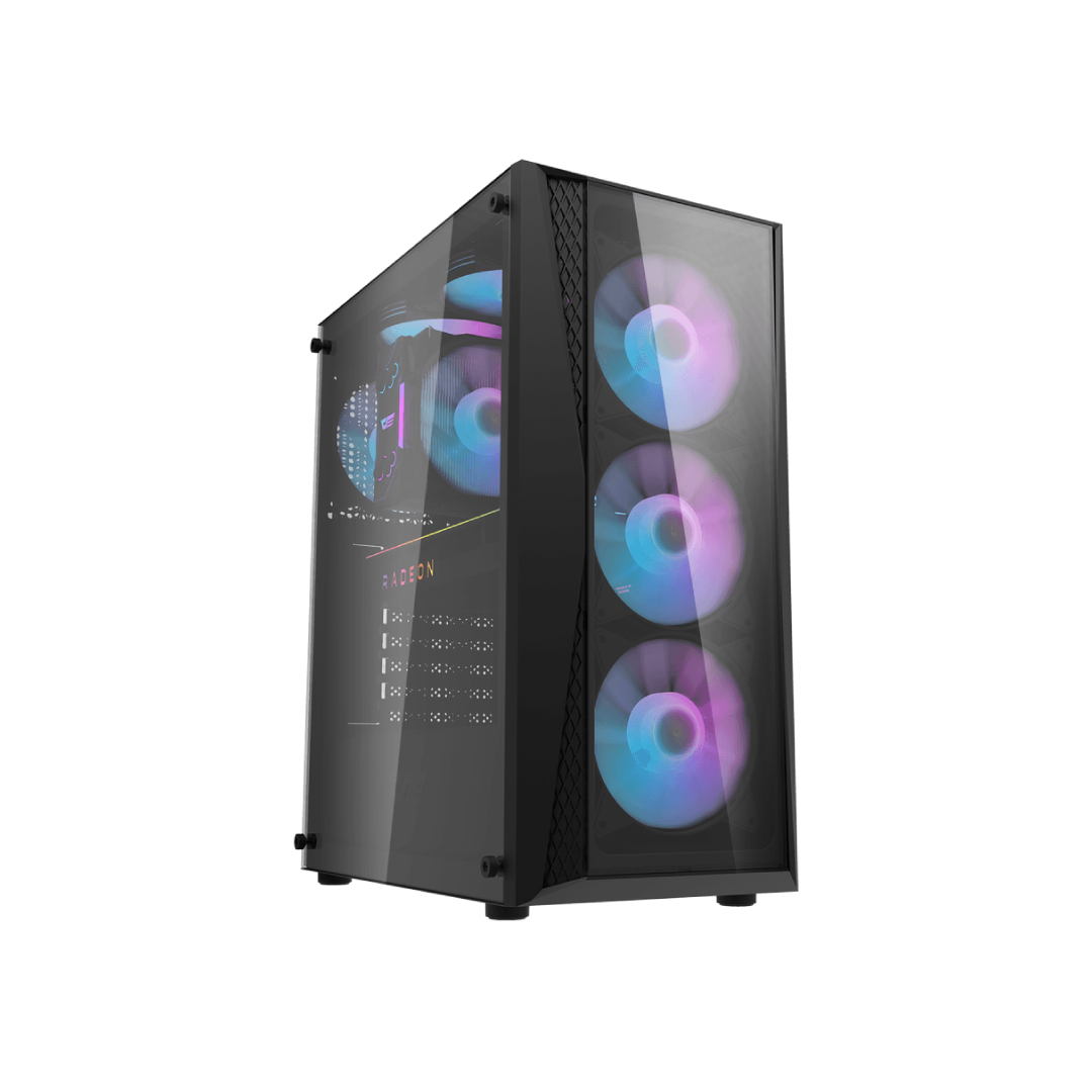 DarkFlash DK352 Plus Black Mid-Tower Gaming PC Case 1