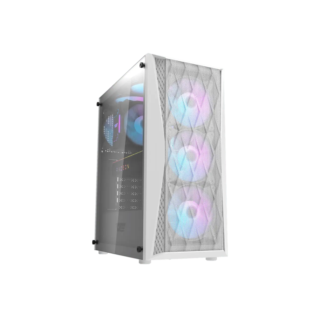DarkFlash DK352 White Mid-Tower Gaming PC Case 1