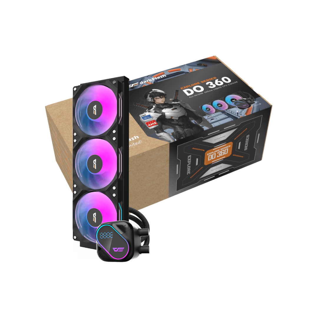DarkFlash EXPLORE DO360 Black 360 mm AIO Liquid CPU Cooler 1
