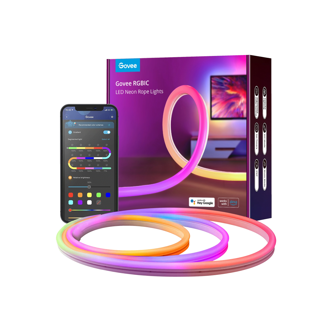 Govee RGBIC LED NEON ROPE LIGHT H61A02D1 1