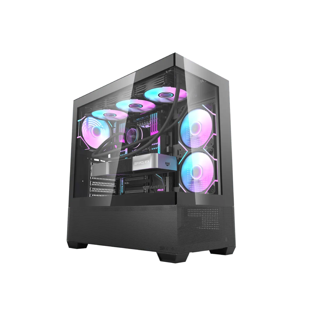DarkFlash DS900 Air Black Mid‑Tower Gaming PC Case 1