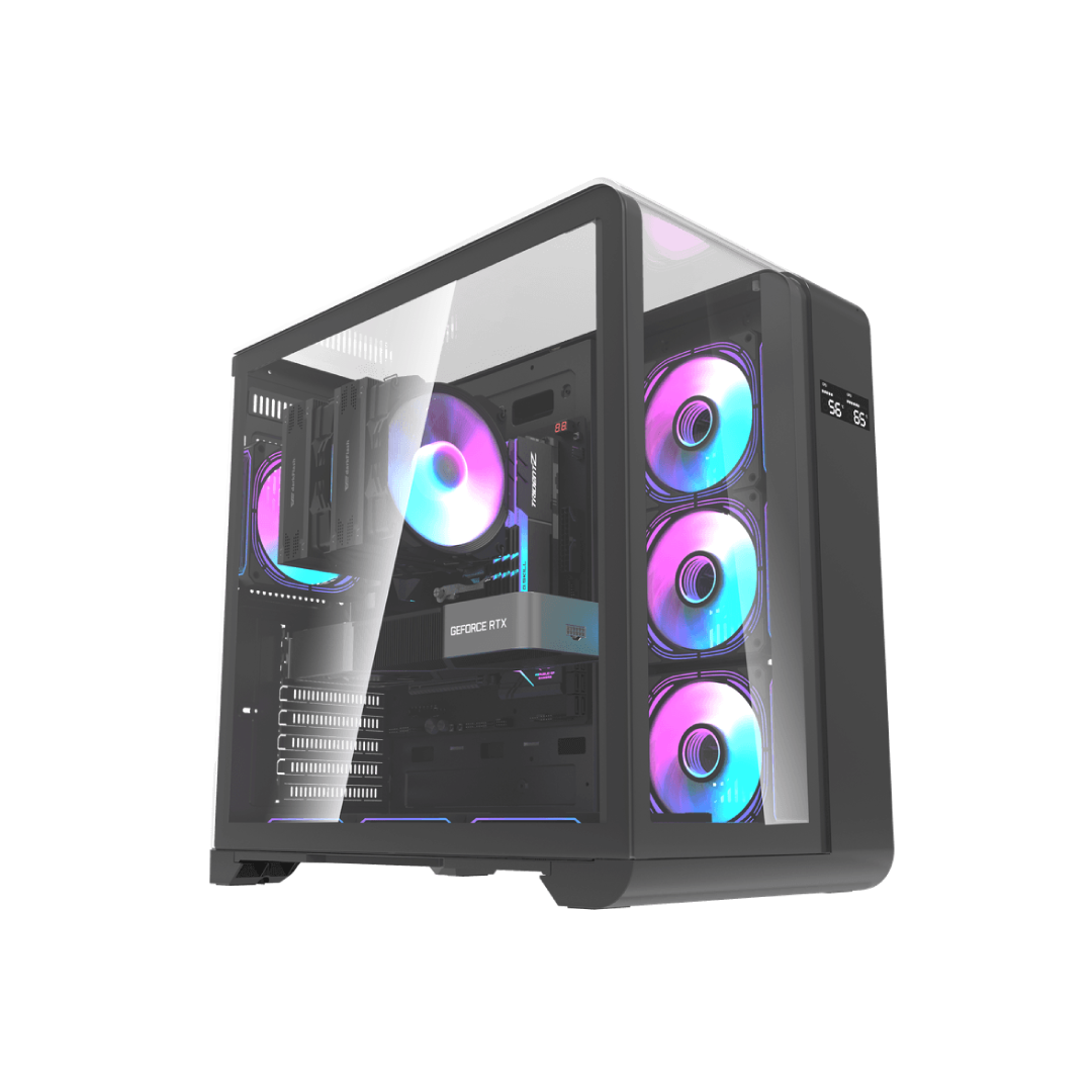 DarkFlash L280 Black ATX Mid‑Tower PC Case 1