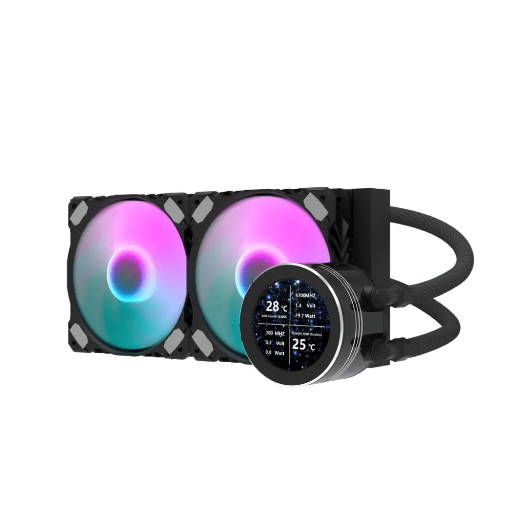DarkFlash Nebula DN240S Black ARGB 240mm All‑in‑One Liquid CPU Cooler 1