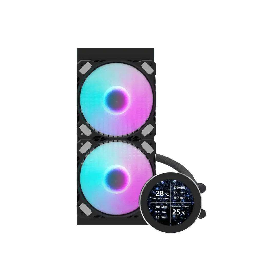 DarkFlash Nebula DN240S Black ARGB 240mm All‑in‑One Liquid CPU Cooler 4