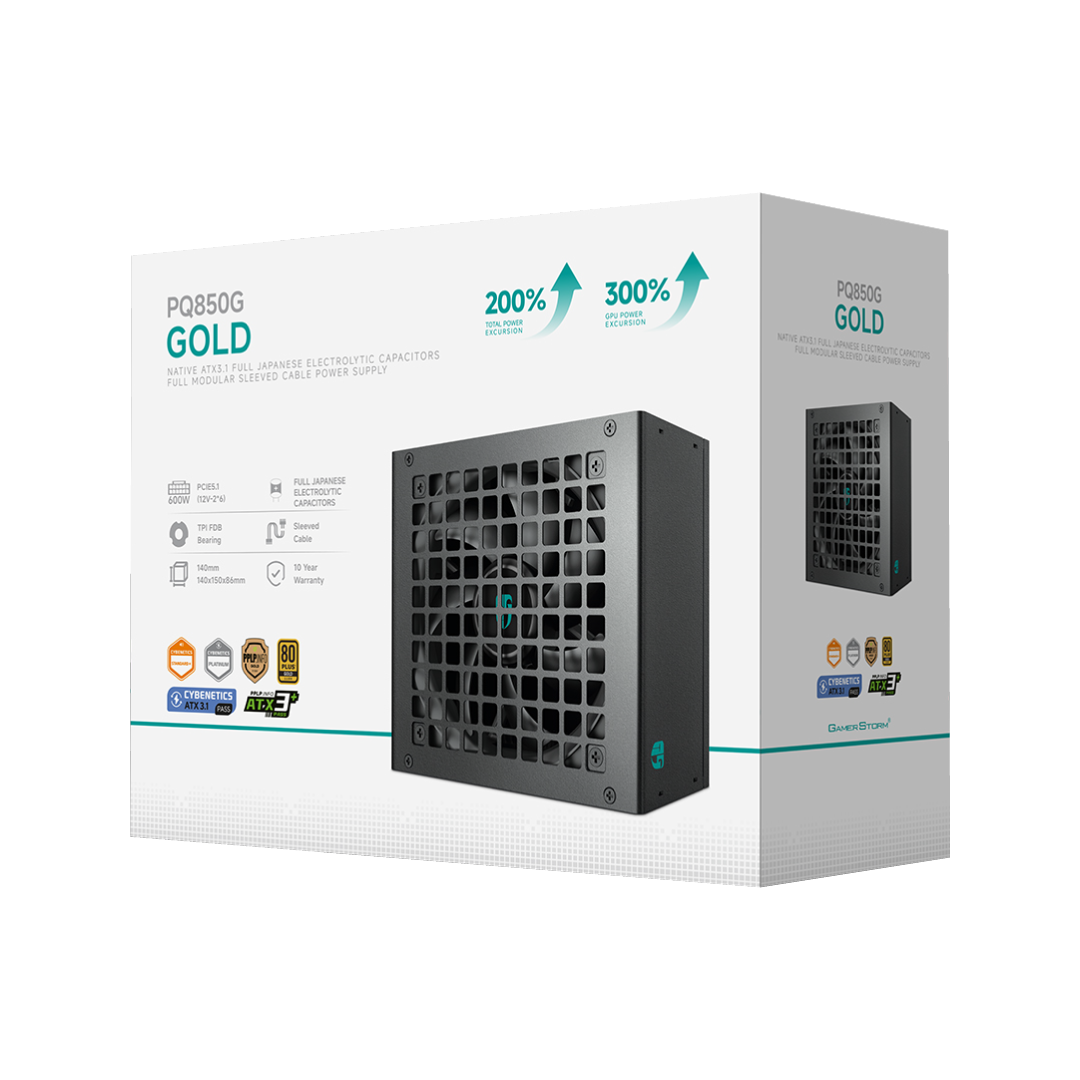 DeepCool PQ850G 850W ATX 3.1 PCI-E 5.1 80 PLUS Gold Fully Modular Power Supply 1