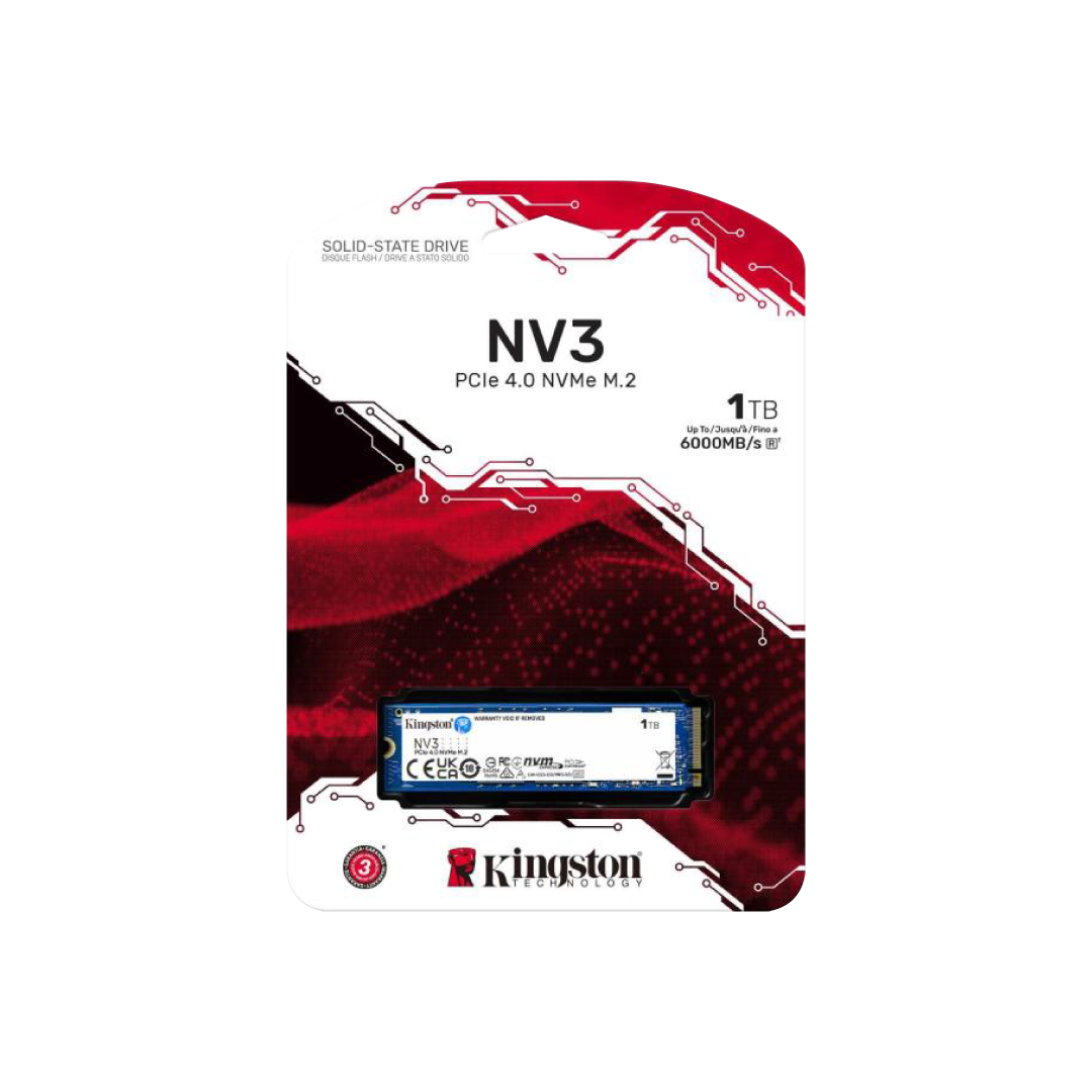 Kingston NV3 1TB M.2 NVMe PCIe 4.0 SSD (6000MB/s) 1