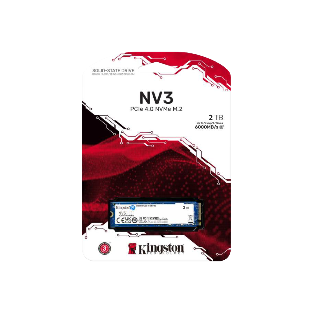 Kingston NV3 2TB M.2 NVMe PCIe 4.0 SSD (6000MB/s) 1
