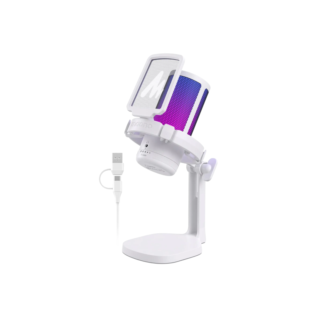 MAONO DGM20 White GamerWave Condenser USB Gaming Microphone 4