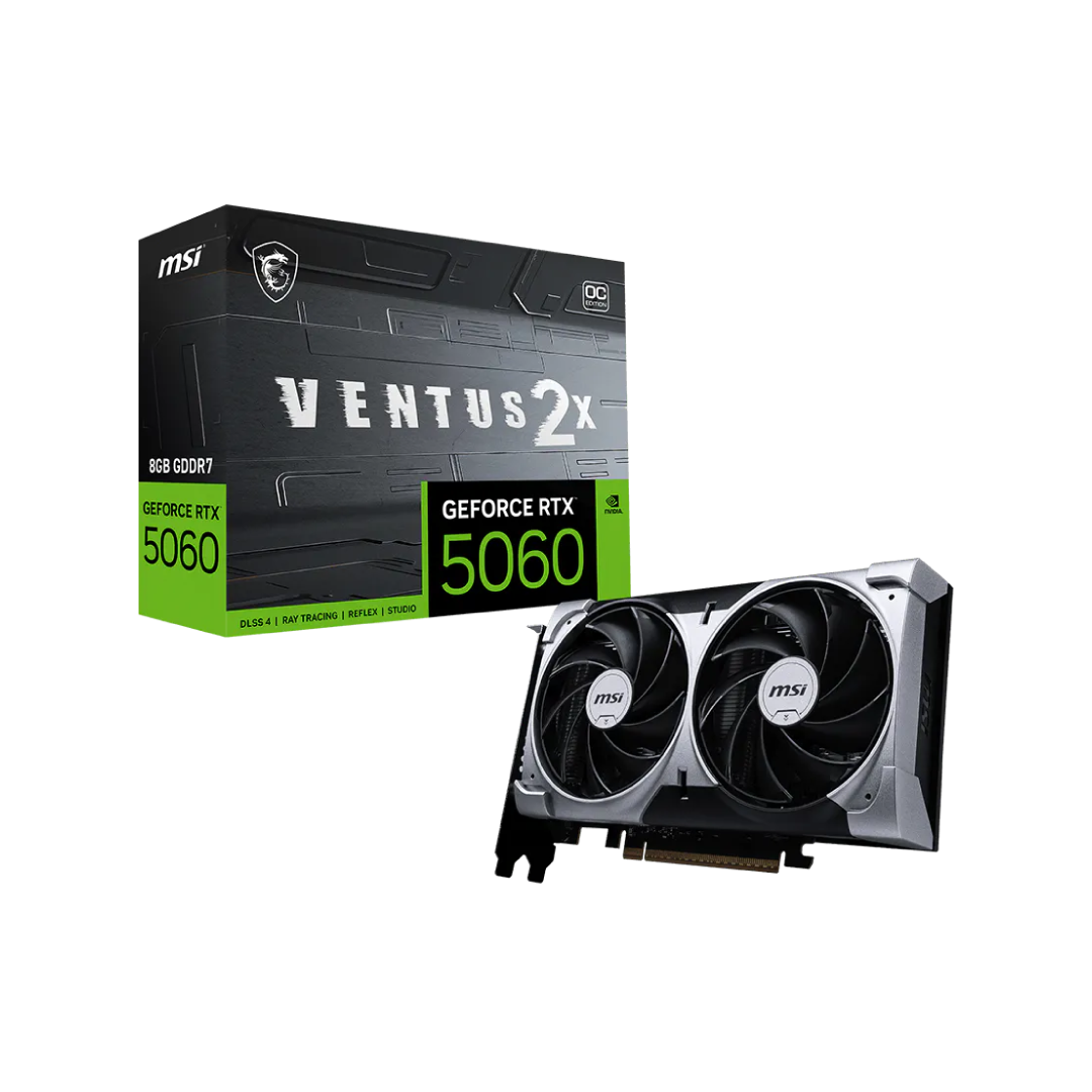 MSI GEFORCE RTX 5060 VENTUS 2X OC EDITION 8GB GDDR7 BLACK 1
