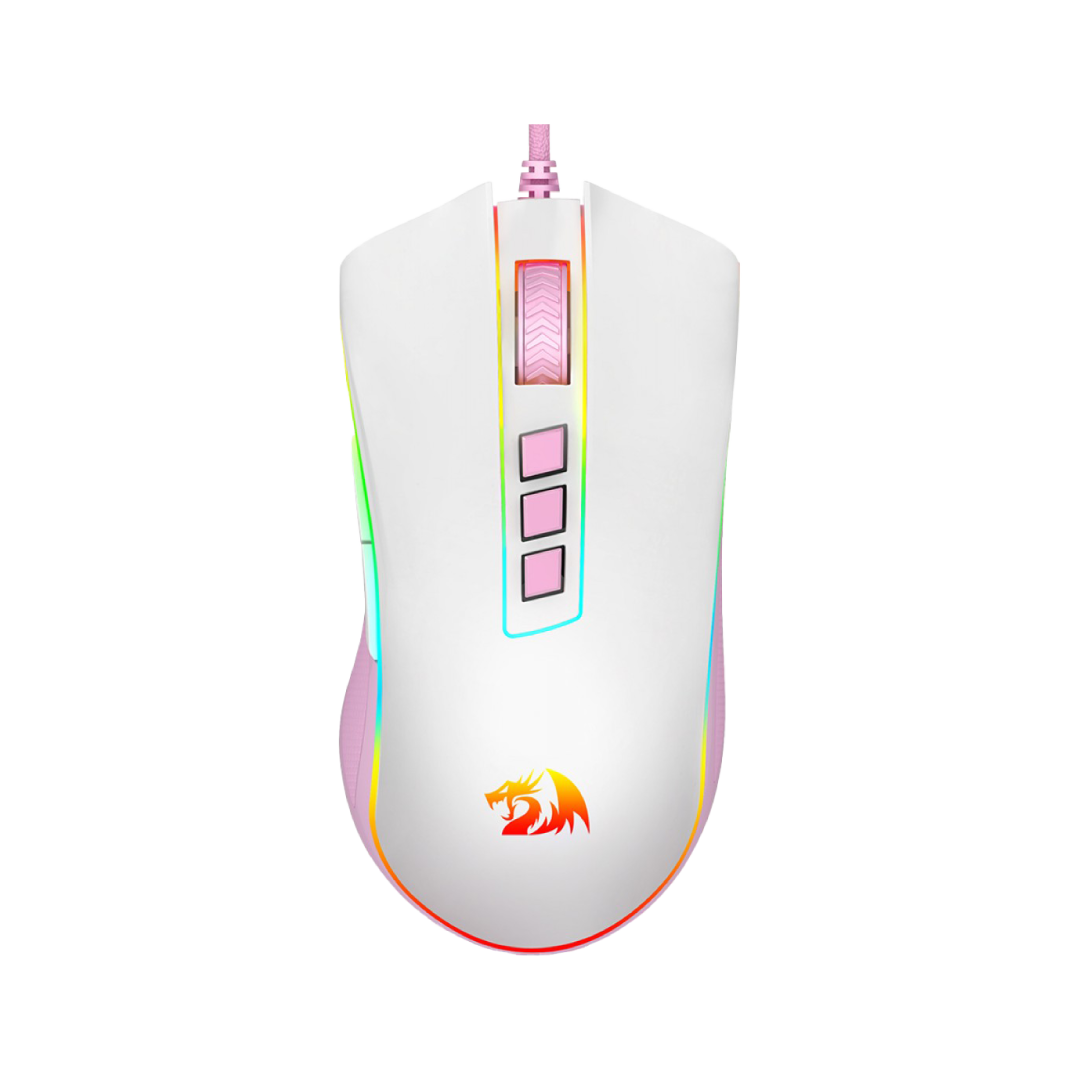 Redragon Cobra M711WP RGB Gaming Mouse – White/Pink (Lollipop Edition) 1