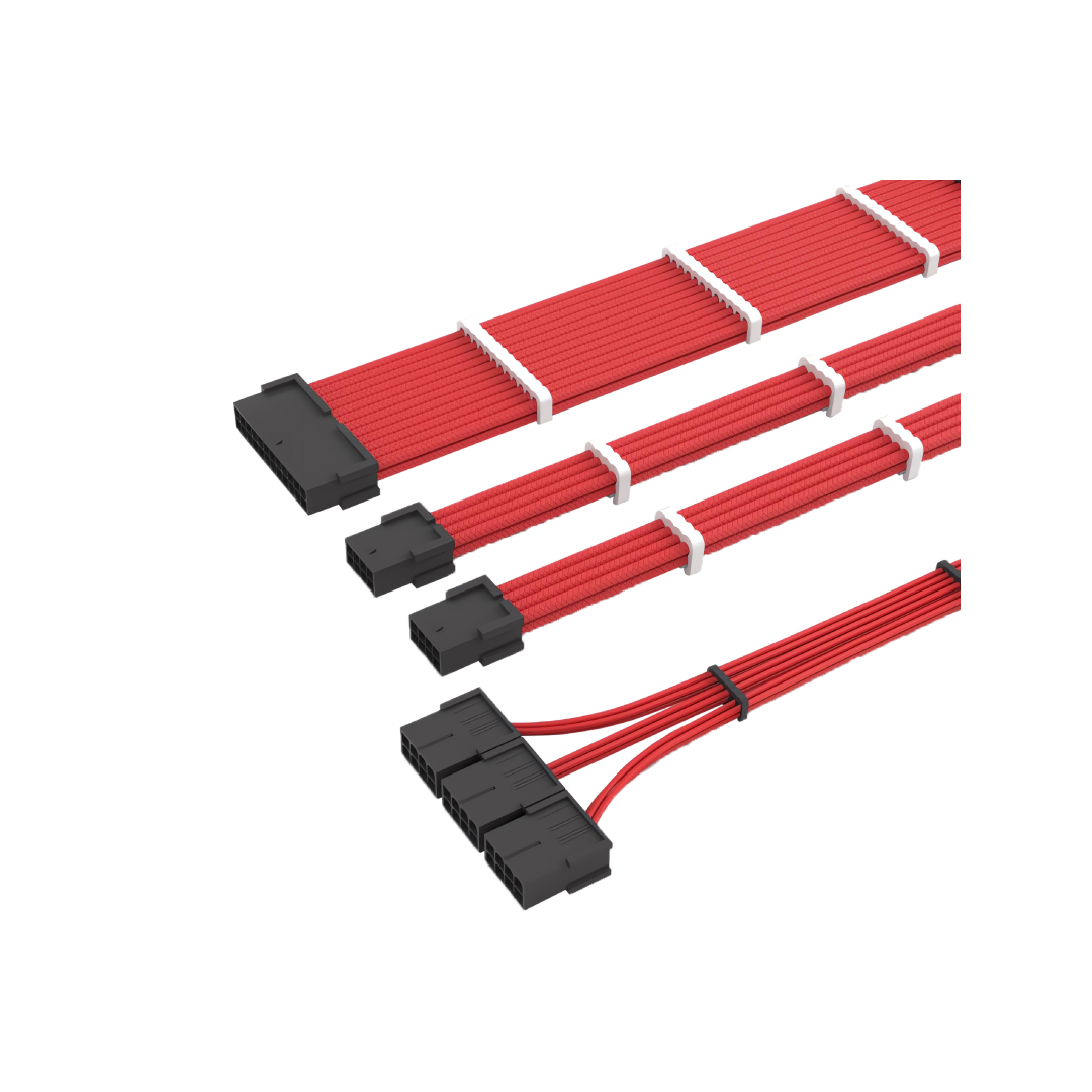 Redragon GCP07 Premium PSU Extension Cable Kit – 24-Pin + GPU + CPU Sleeved Cables 3
