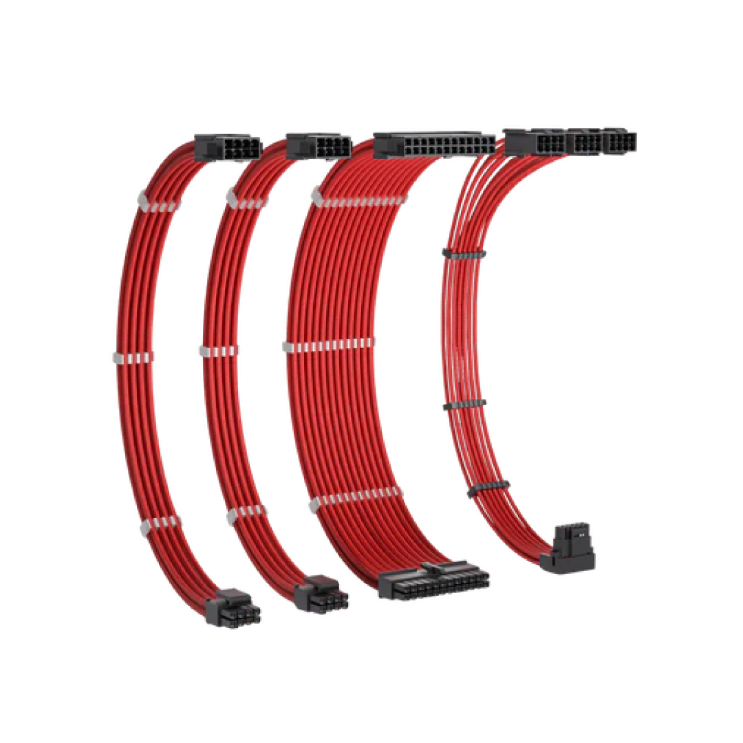 Redragon GCP07 Premium PSU Extension Cable Kit – 24-Pin + GPU + CPU Sleeved Cables 1