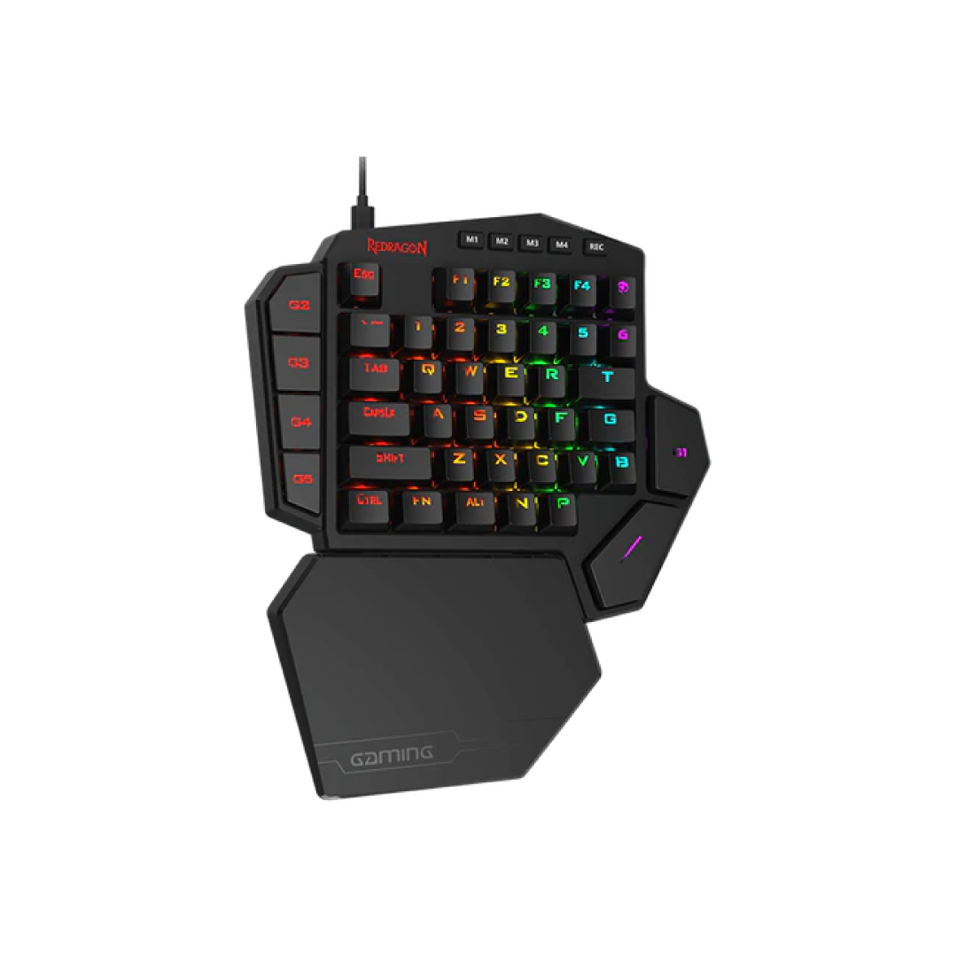 Redragon Diti K585RGB One-Handed Mechanical Gaming Keyboard – Black