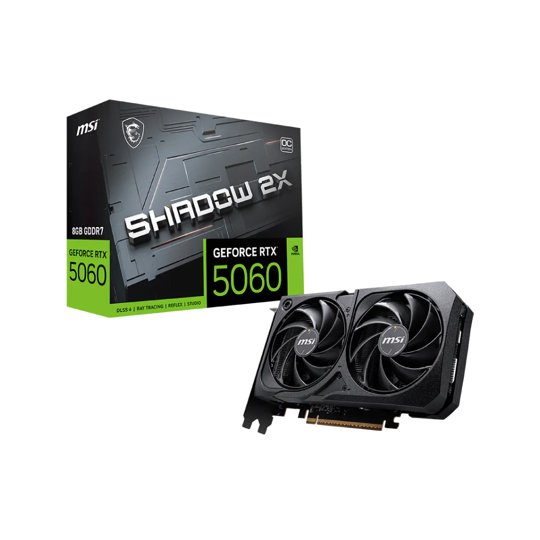 MSI GeForce RTX 5060 8G SHADOW 2X OC – GDDR7 Gaming Graphics Card 1