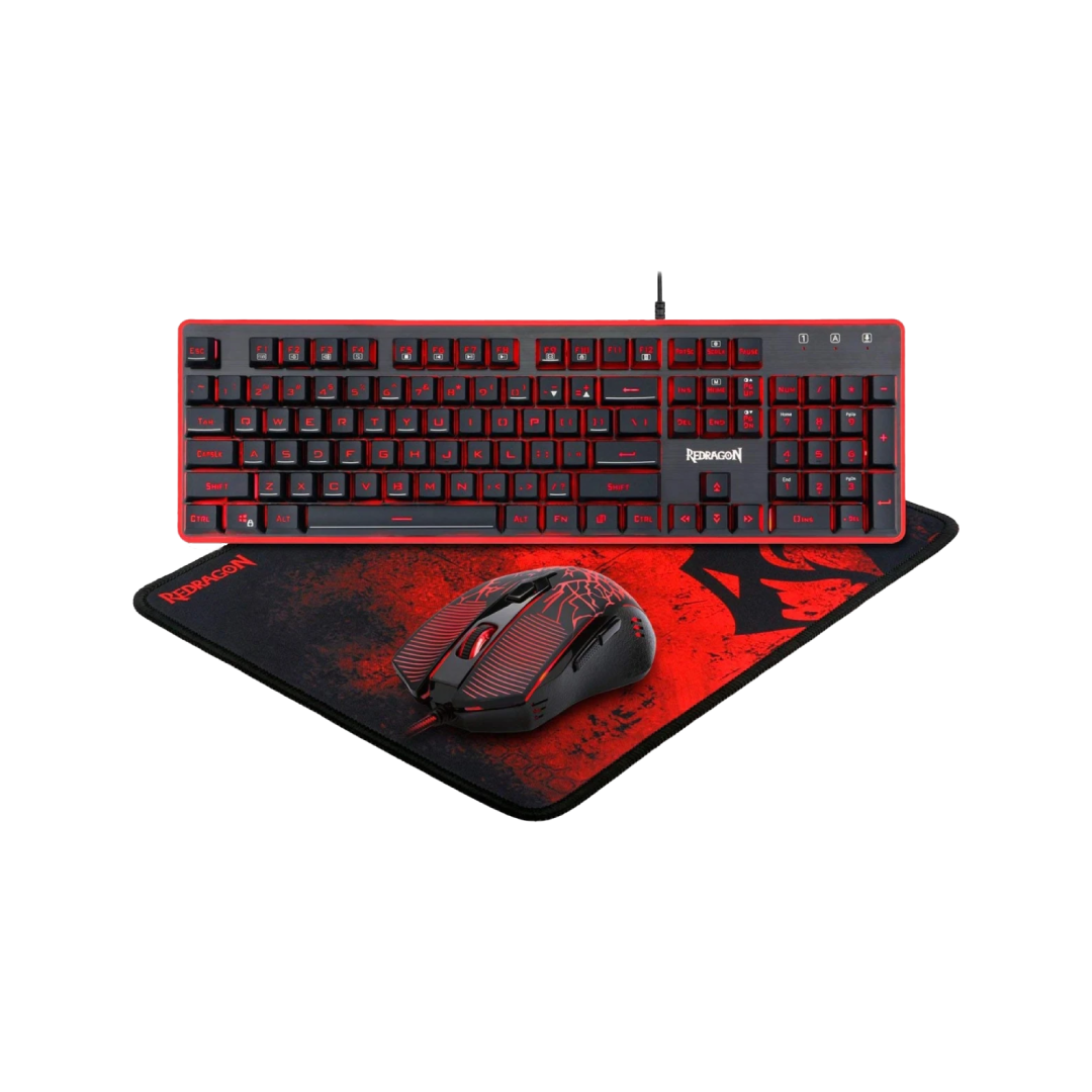 Redragon Gaming Essential Combo S107 3-in-1 Set – Keyboard + Mouse + Mouse Pad 1