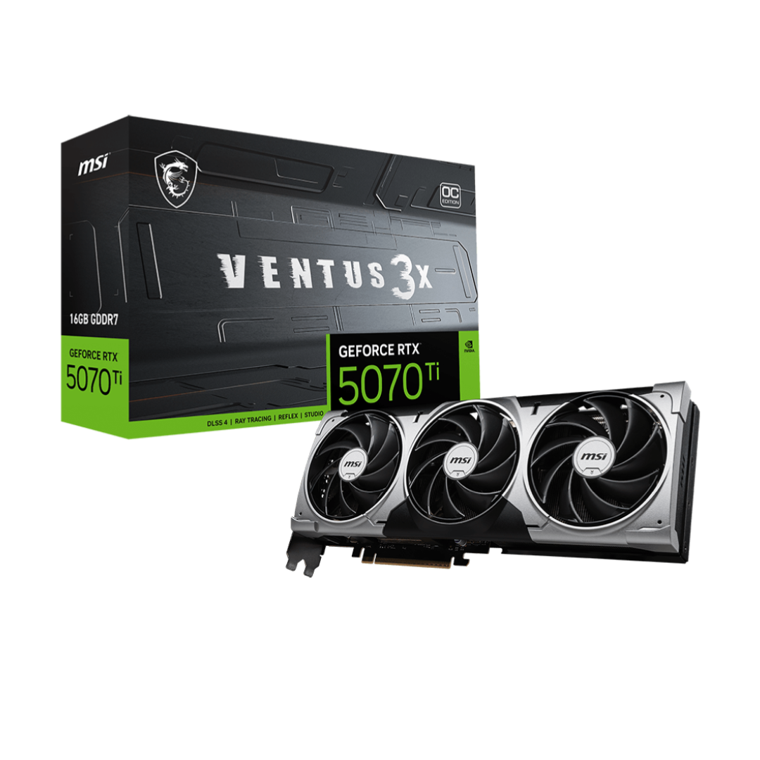 MSI GeForce RTX 5070 Ti 16G VENTUS 3X OC – GDDR7 Gaming Graphics Card 1