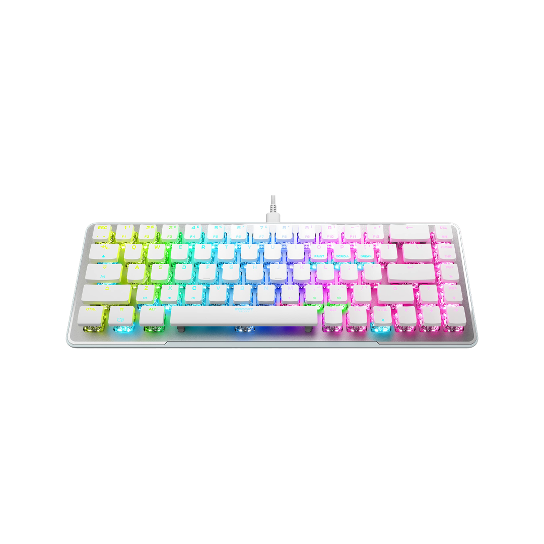 Roccat Vulcan II Mini White 65% RGB Optical Gaming Keyboard – Titan II Optical Switches / AIMO RGB 3
