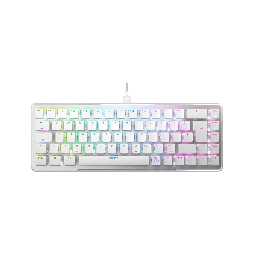 Roccat Vulcan II Mini White 65% RGB Optical Gaming Keyboard – Titan II Optical Switches / AIMO RGB 2