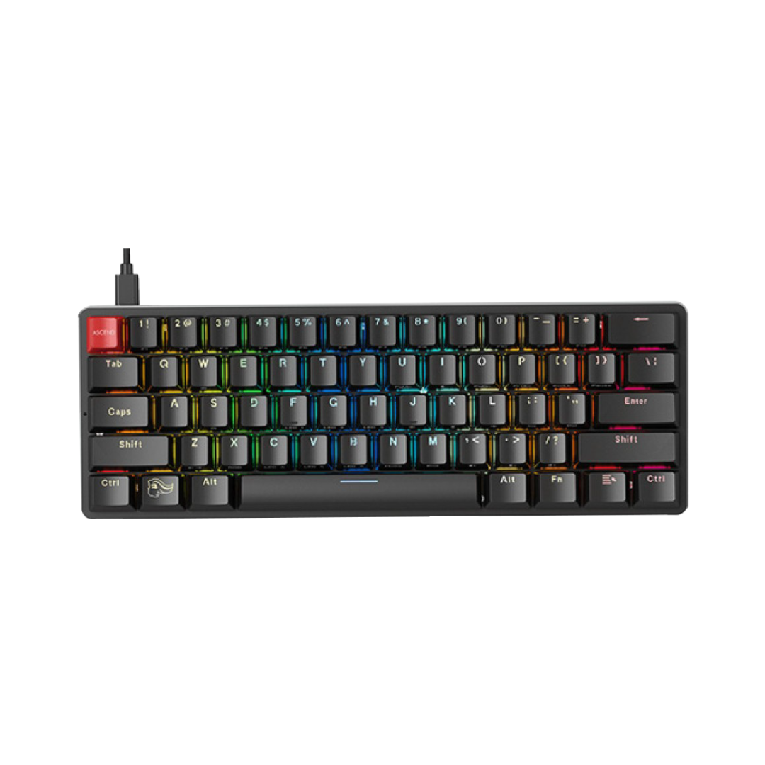 Glorious GMMK Compact GMMK-COMPACT-BRN Mechanical Gaming Keyboard (60% Layout, Brown Switches)