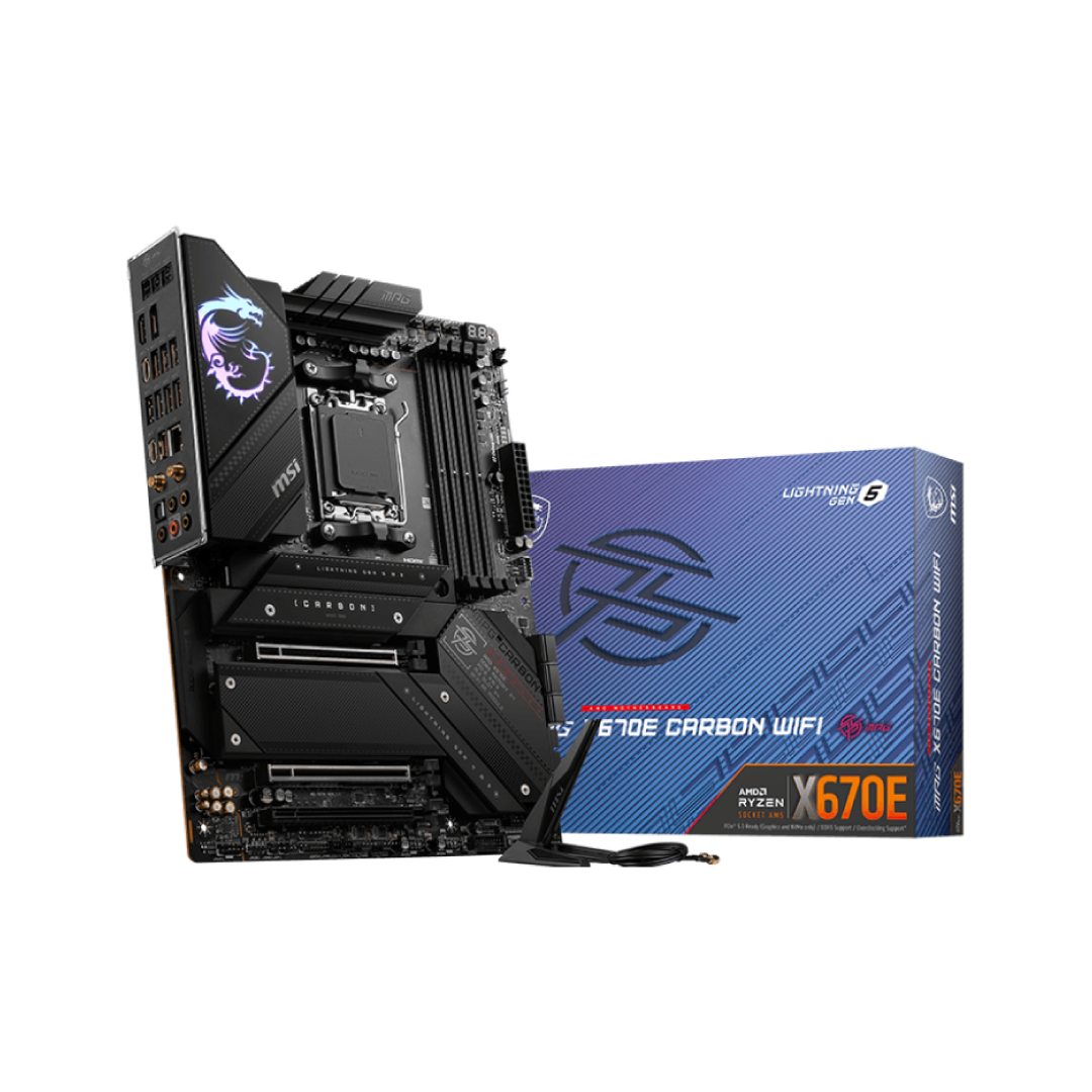 MSI MPG X670E CARBON WIFI – AMD AM5 ATX Gaming Motherboard 1