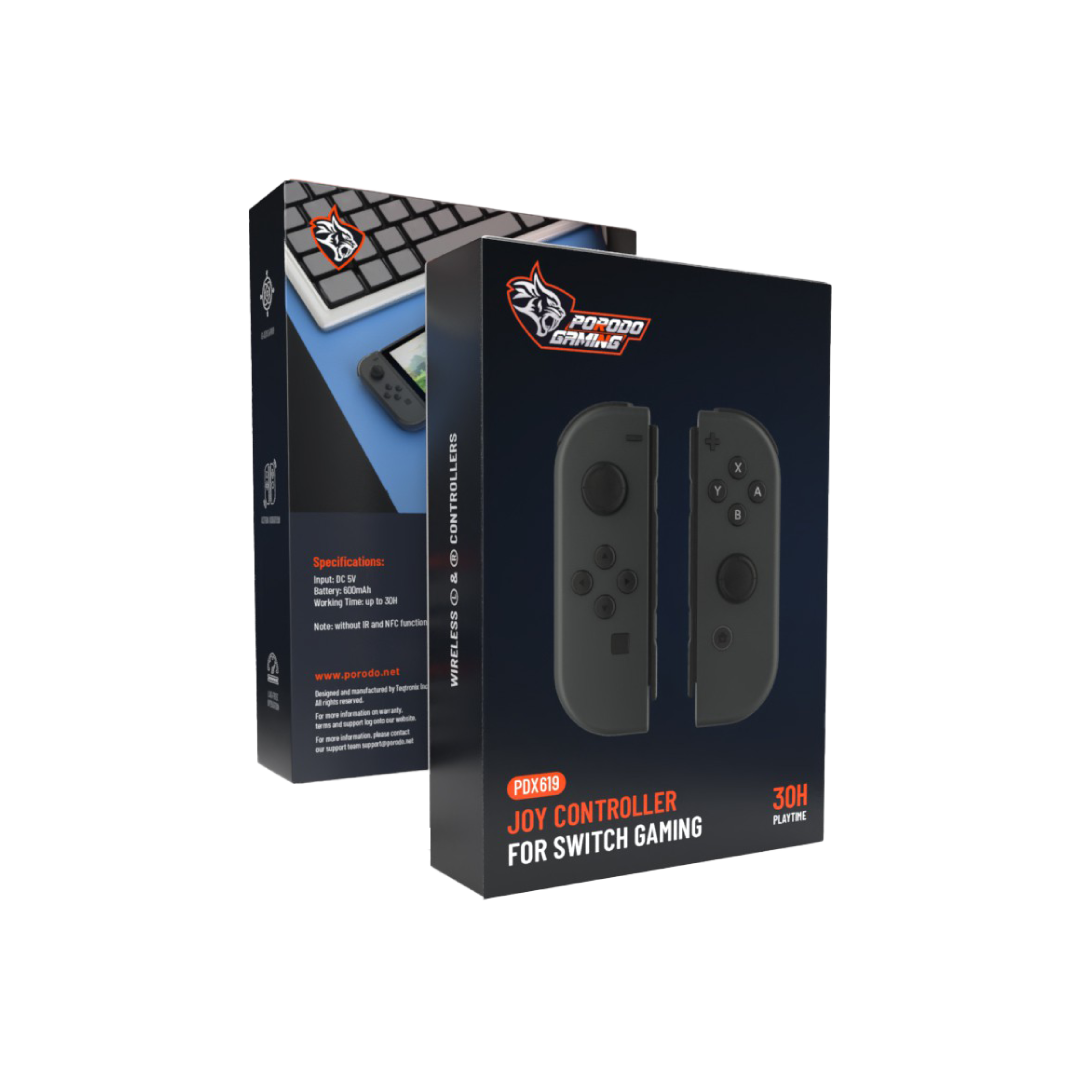 Porodo Joycon PDX619 Gaming Controller for Nintendo Switch – 6-Axis Gyro / Vibration / 600mAh Battery 1