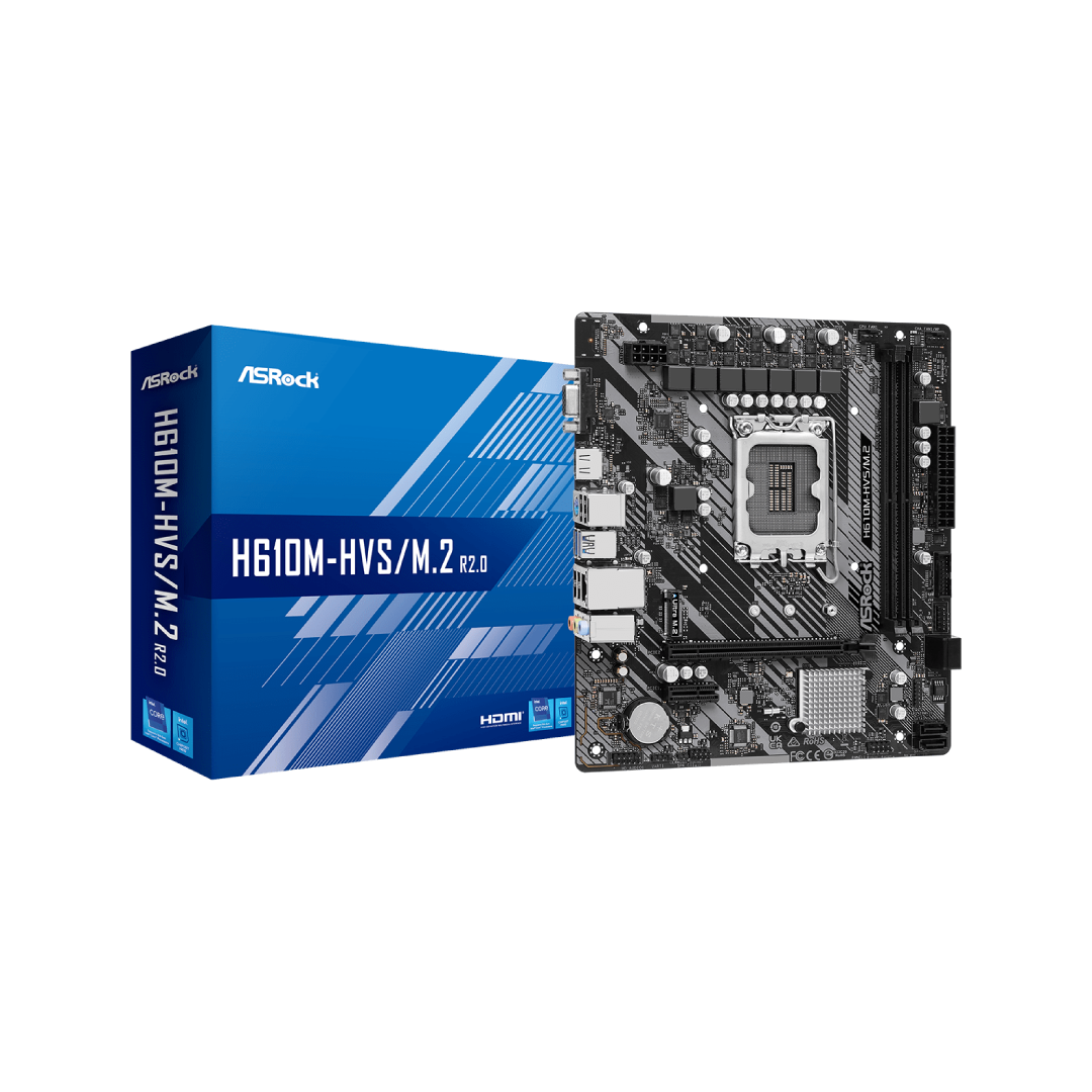 ASRock H610M-HVS DDR4 Micro-ATX Motherboard 1