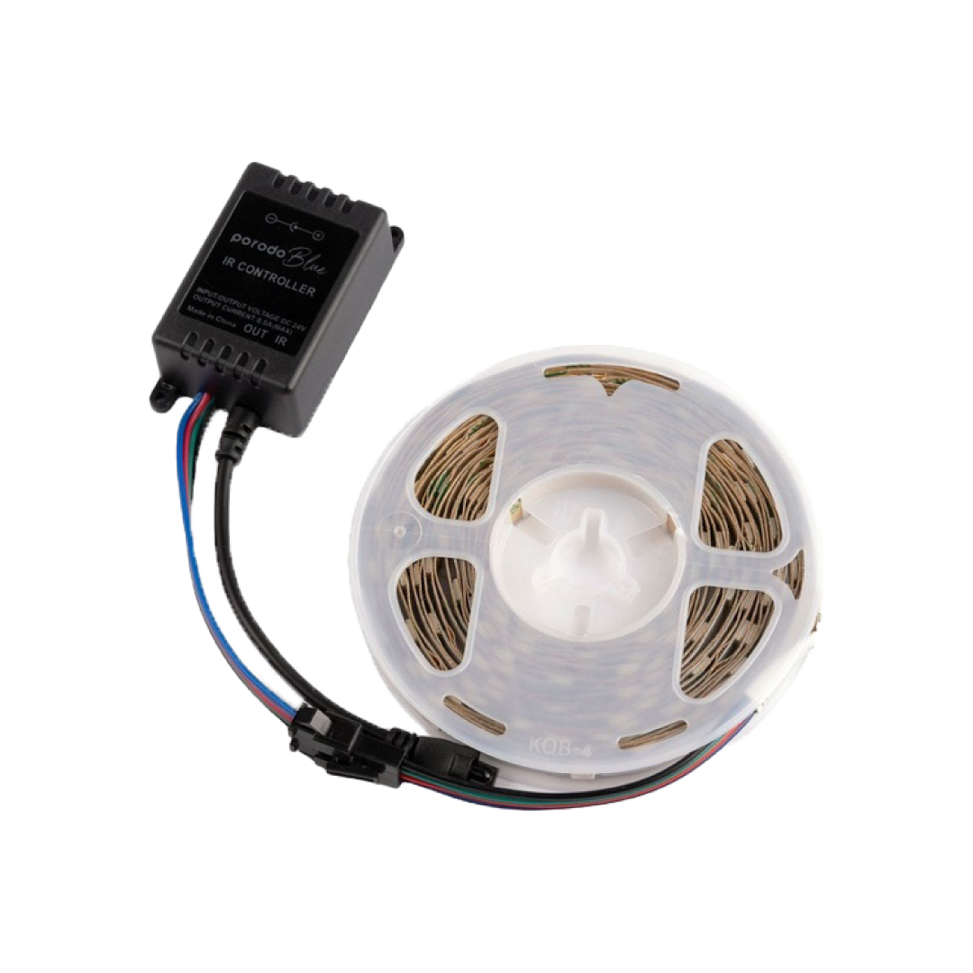 Porodo Blue PB-RGBSL 5M Sound Reactive RGB LED Strip Light – 44-Key Remote / Music Sync / Multi Effects 3