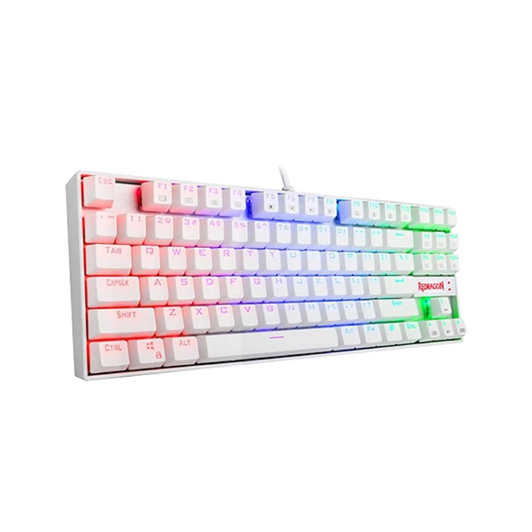 Redragon Kumara White K552W-RGB Mechanical Gaming Keyboard – Red Switch RGB TKL White (SKU: K552W-RGB) 2