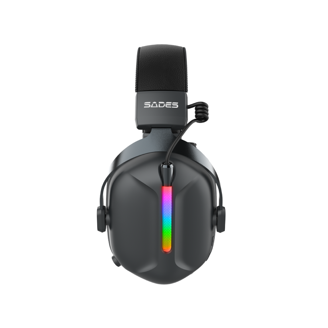 SADES Defender SA-206 Tri-Mode Gaming Headset – 2.4GHz / Bluetooth 5.3 / 3.5mm / 50mm Drivers / RGB / Low Latency 4