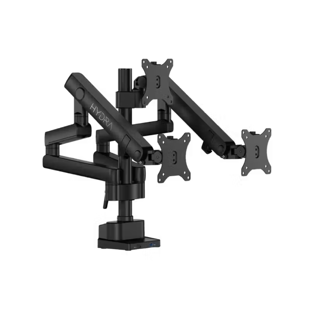 SADES Hydra SA-MS03 Triple Monitor Mount Arm – Black / Full Aluminum / 3× 27” Support / VESA 75×75 & 100×100 1