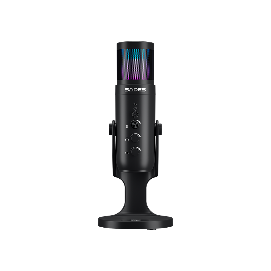 SADES Otus SW-MC04 Black USB Gaming Microphone – Cardioid / Noise Reduction / One-Touch Mute / Boom Arm / Streaming Mic 1