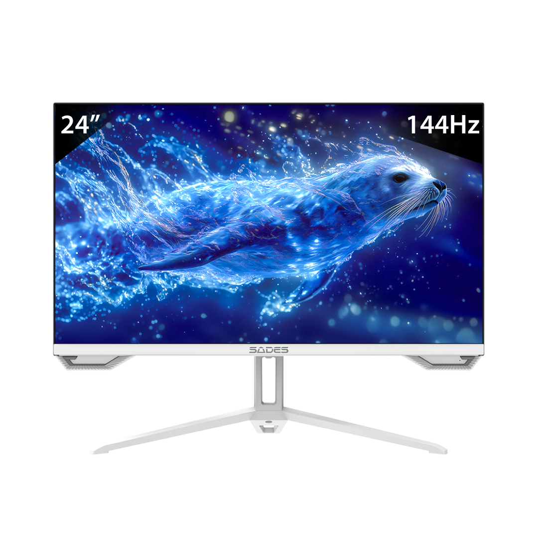 SADES SL-Sealion 24” Pro FHD Gaming Monitor – 144Hz / 1ms MPRT / IPS Panel / Adaptive Sync / HDR / White Edition 1