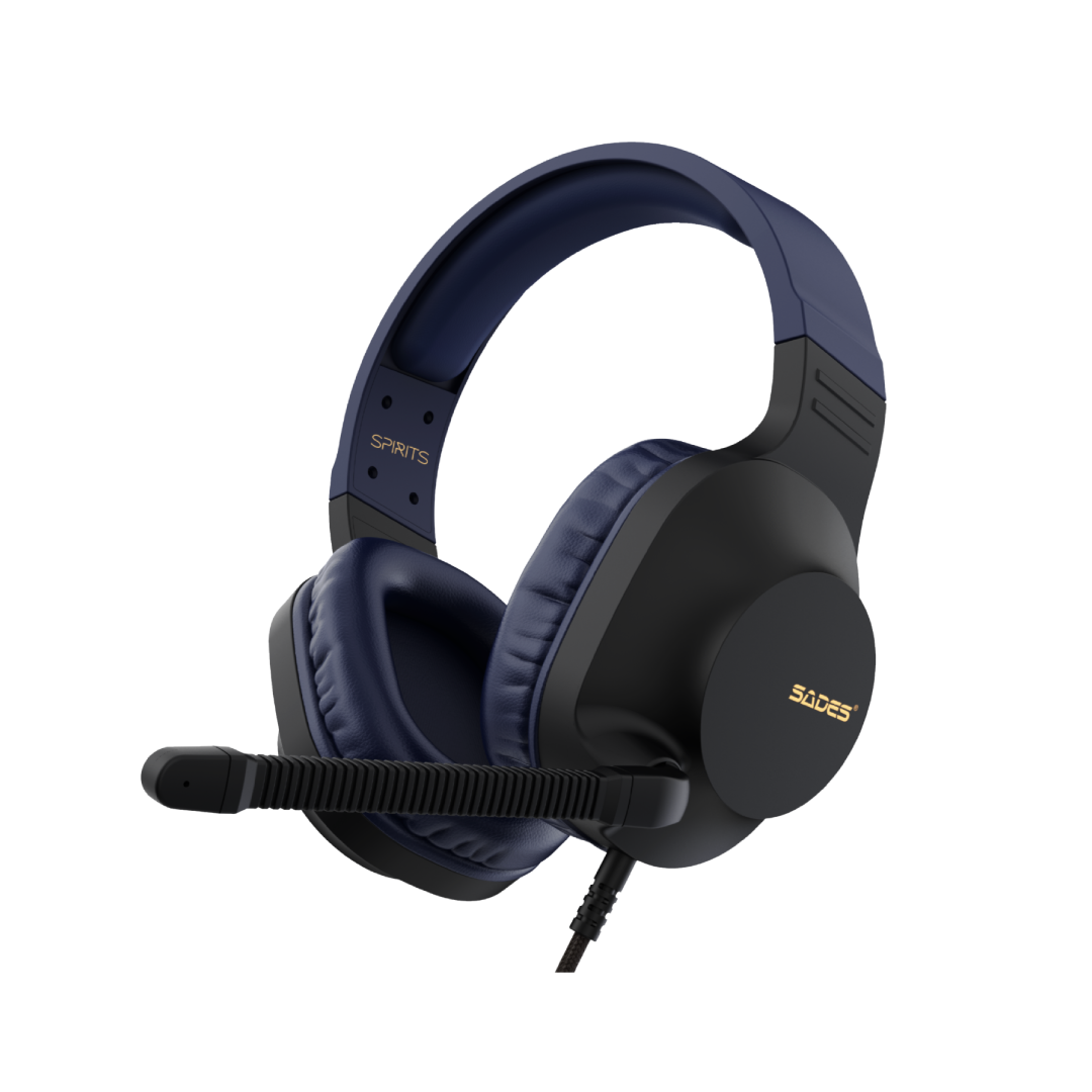 SADES Spirit SA-721 Gold Gaming Headset – 50mm Drivers / Stereo Sound / Noise Cancelling Mic / 3.5mm / Lightweight Design 1