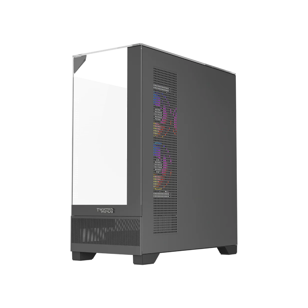 Twisted Minds Eclipse Forge TM-XL290-B Gaming Case – Mid Tower / Tempered Glass / ATX / 400mm GPU / 240mm Water Cooling Support / Black 8