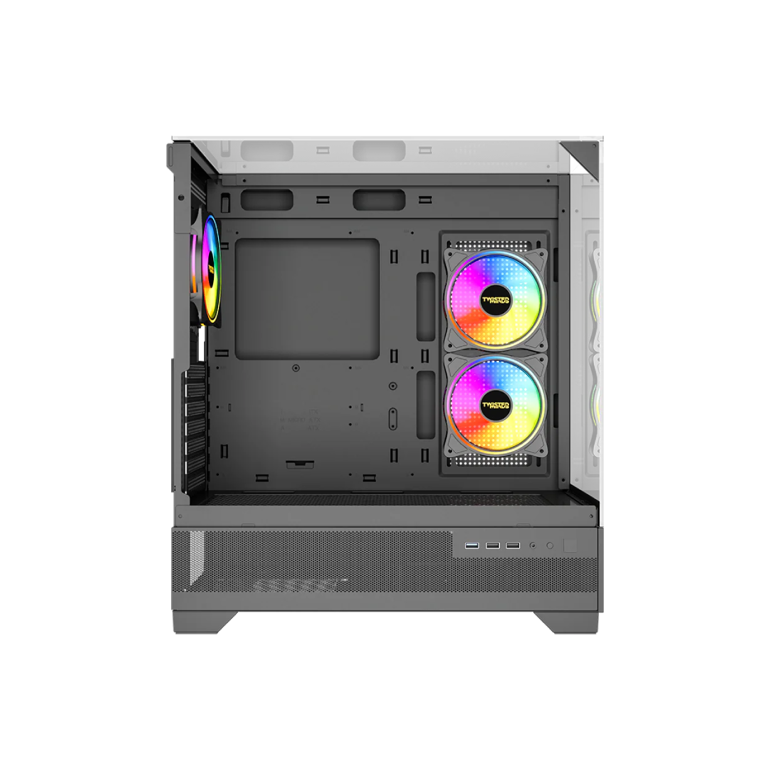 Twisted Minds Eclipse Forge TM-XL290-B Gaming Case – Mid Tower / Tempered Glass / ATX / 400mm GPU / 240mm Water Cooling Support / Black 3