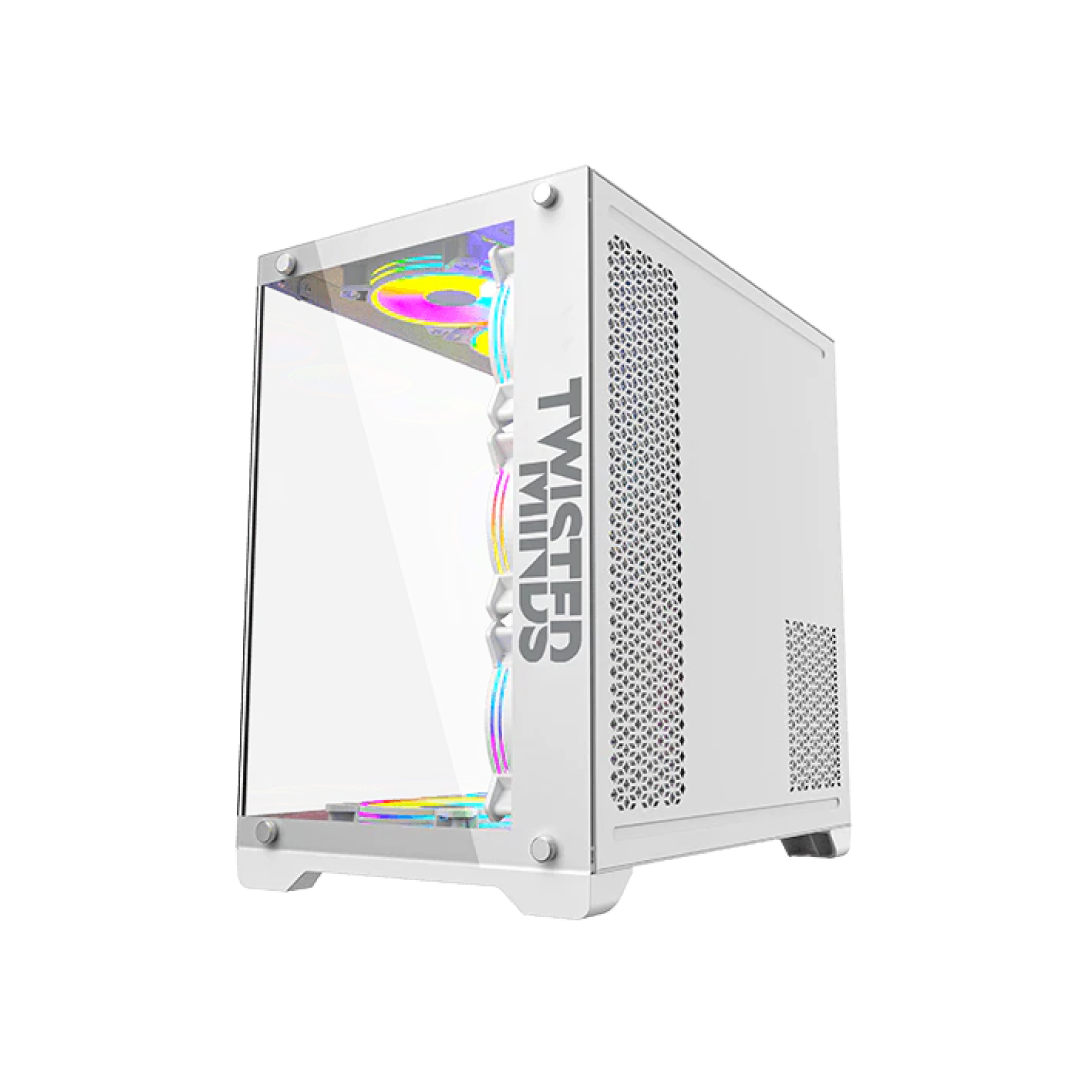 Twisted Minds TM1-W-S White Gaming Case – Mid Tower / Tempered Glass / ATX / 380mm GPU / 7 Fans Support / USB-C / White Edition 5