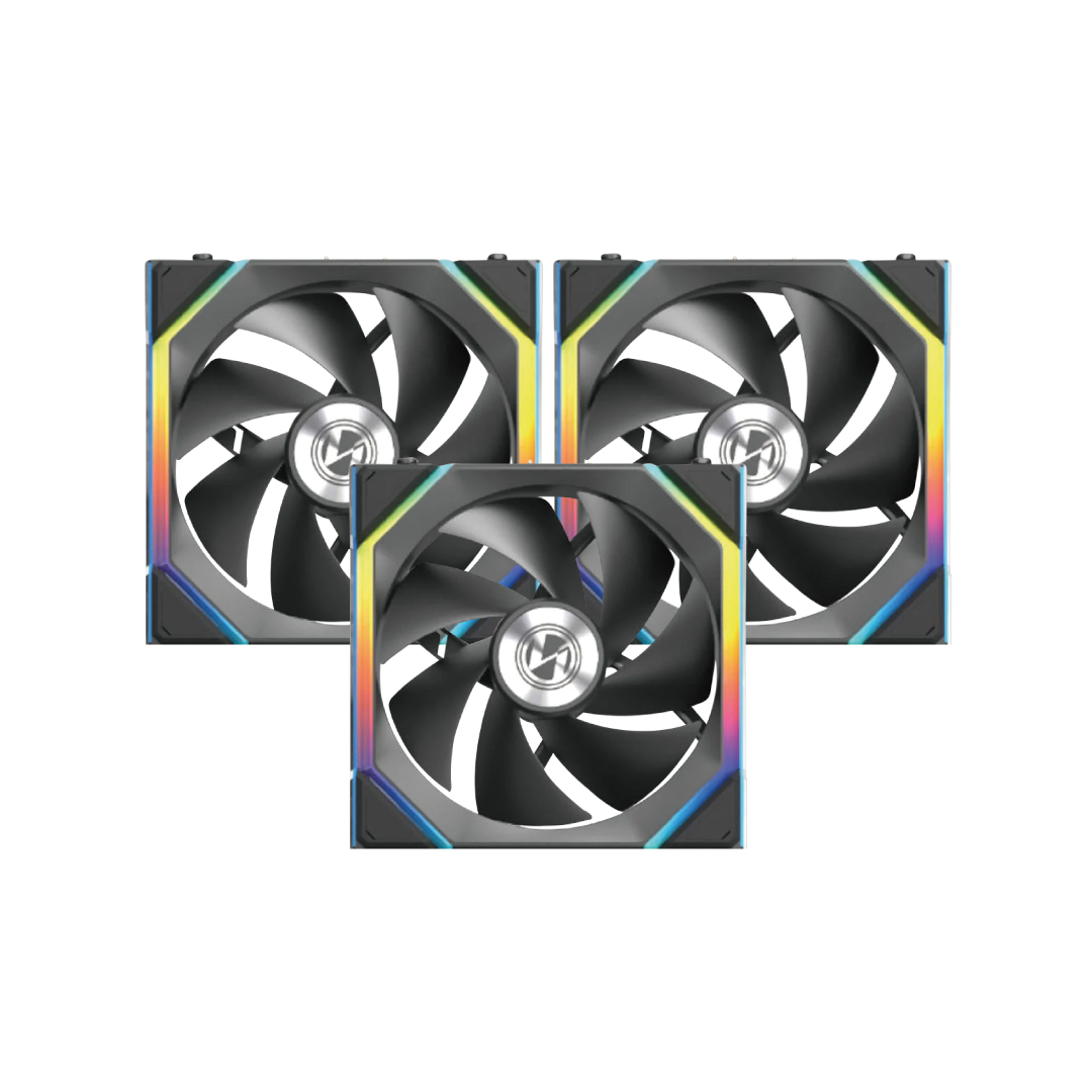 Lian Li UNI FAN TL LCD 120 Wireless Black – 3 Pack Reverse Blade – ARGB PWM – LCD Screen – 120mm / 28mm Thickness / No Controller 1
