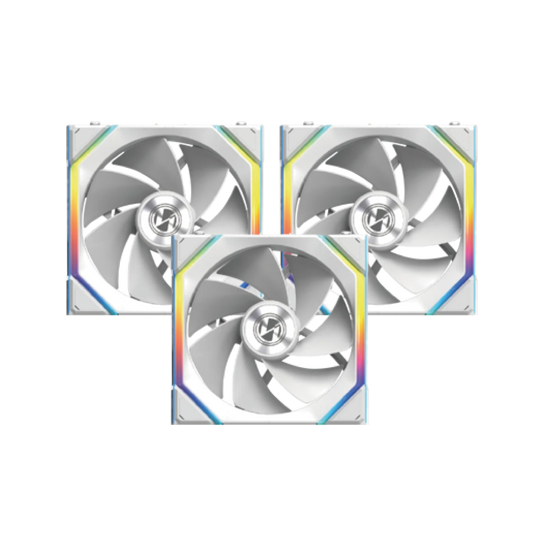 Lian Li UNI FAN TL LCD 120 Wireless White – 3 Pack Reverse Blade – ARGB PWM – LCD Screen – 120mm / 28mm Thickness – No Controller 1