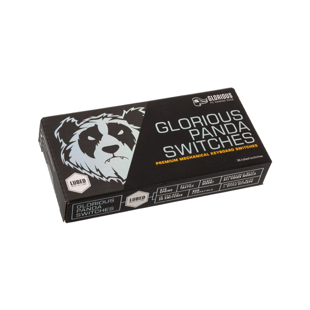 Glorious Panda Lubed Switches 36 Pack (GLO-SWT-HPANDA-LUBED) Mechanical Keyboard Tactile Switches