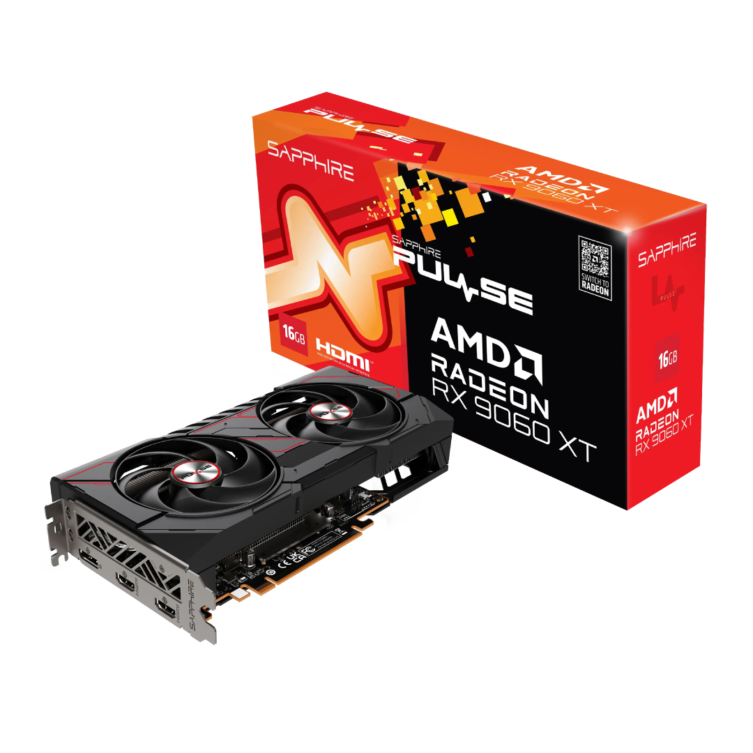 SAPPHIRE PULSE AMD Radeon™ RX 9060 XT Gaming OC 16GB GDDR6 Graphics Card 1