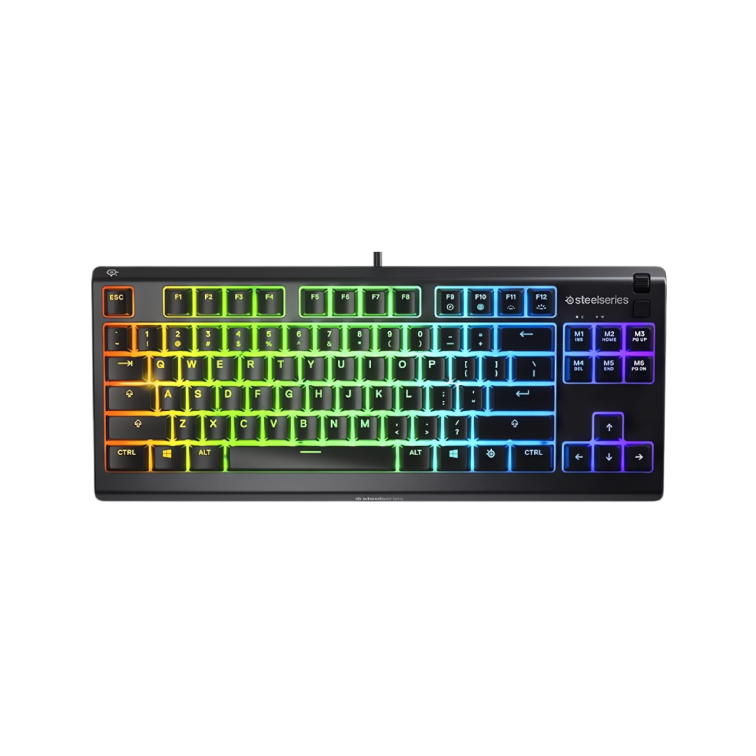 SteelSeries Apex 3 TKL (64831) RGB Gaming Keyboard – Compact, Water Resistant, Quiet Switches 1