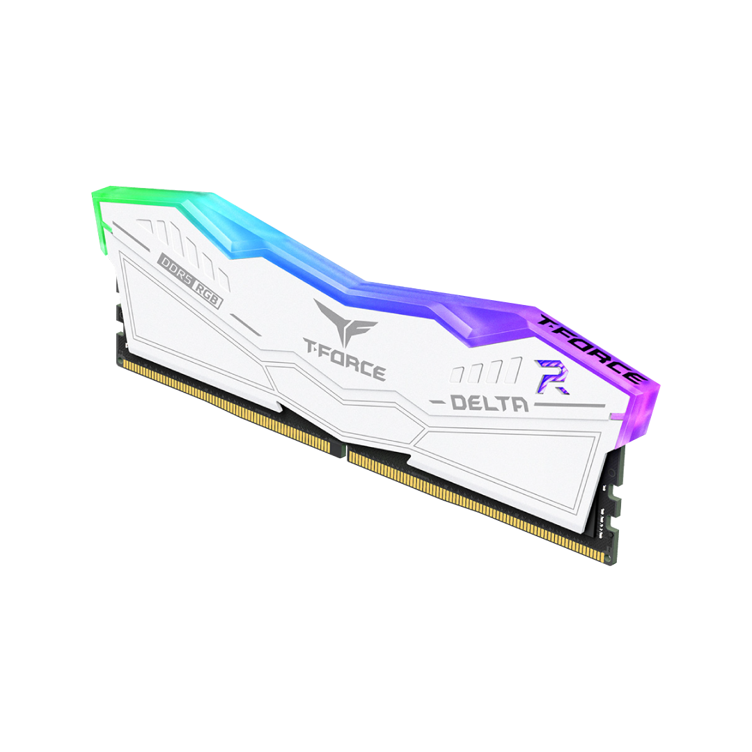 TeamGroup T-Force Delta RGB DDR5 32GB (2×16GB) 6000MHz White Gaming RAM 3