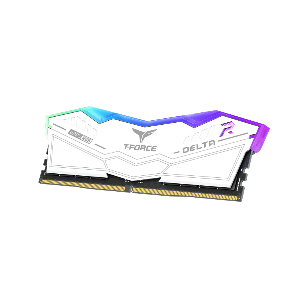 TeamGroup T-Force Delta RGB DDR5 32GB (2×16GB) 6000MHz White Gaming RAM 2