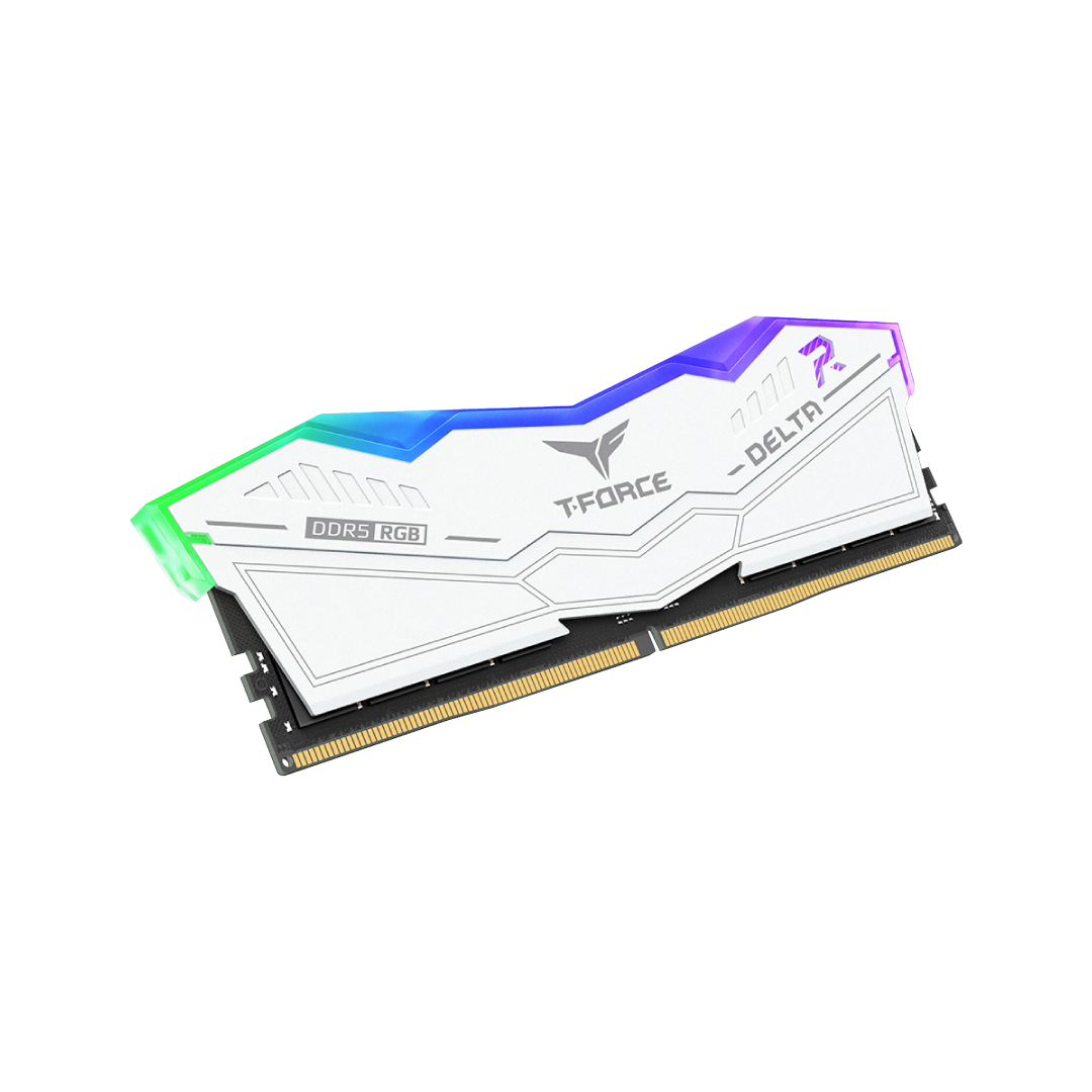 TeamGroup T-Force Delta RGB DDR5 64GB (2×32GB) 6000MHz White Gaming RAM 1