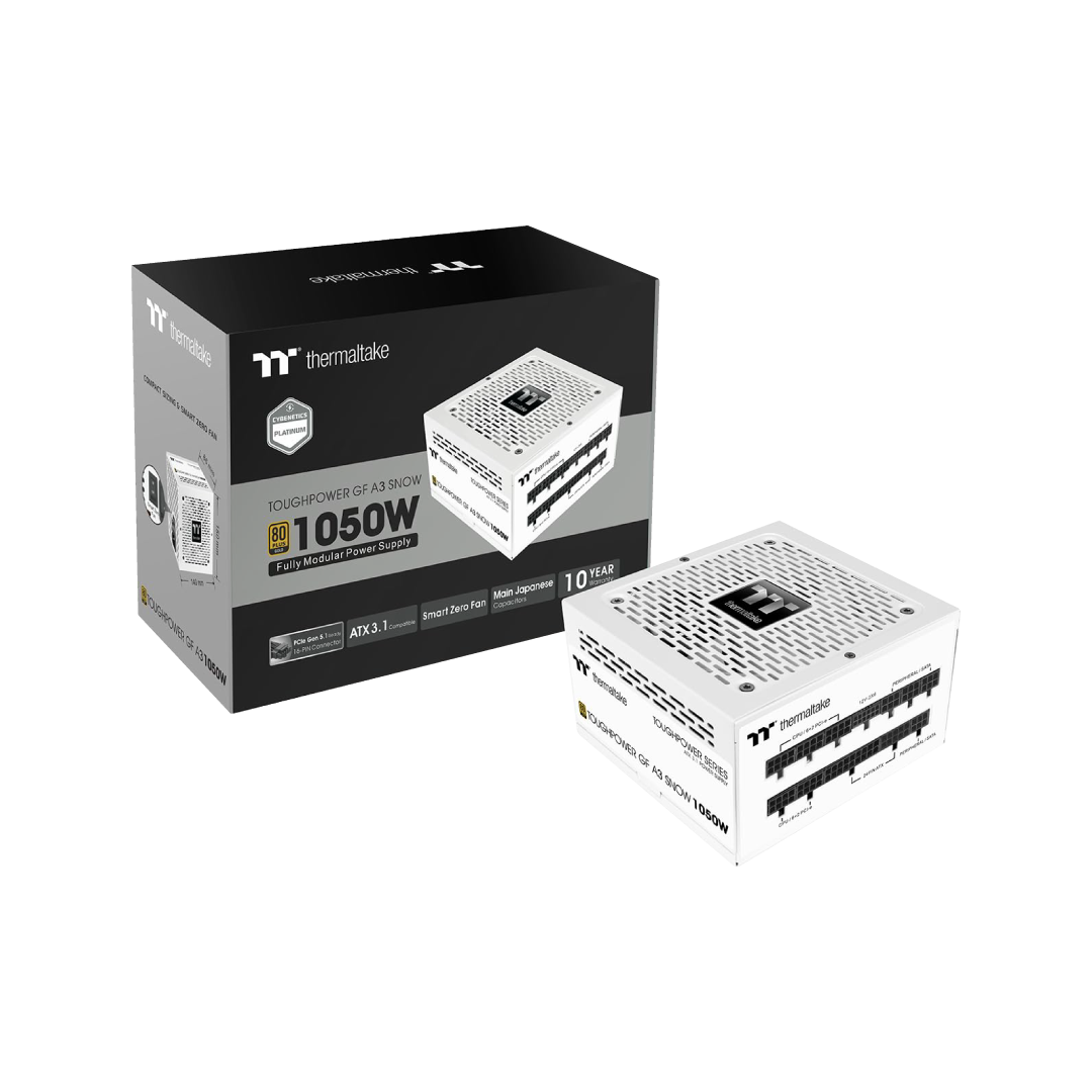 Thermaltake Toughpower GF A3 1050W Snow Edition 80+ Gold ATX 3.0 / PCIe 5.0 Fully Modular PSU (PS-TPD-1050FNFAGx-N) 1